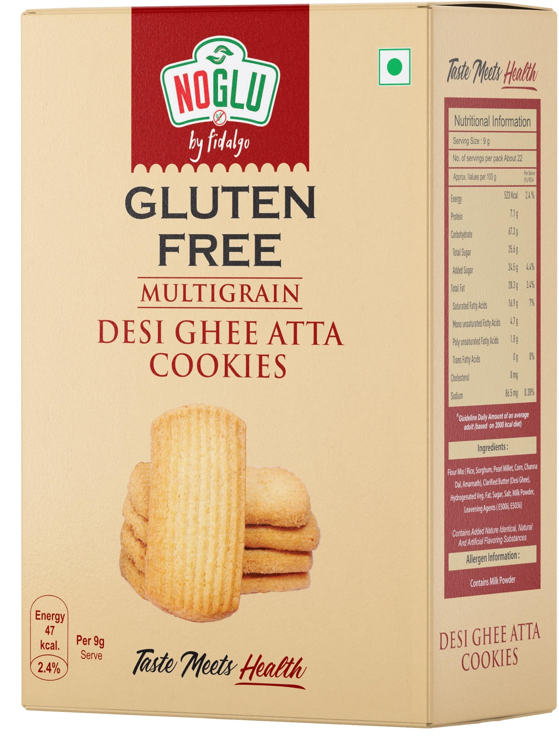 Fidalgo's Gluten Free Multigrain Desi Ghee Atta Cookies