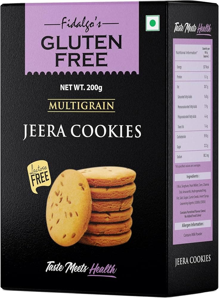 Fidalgo Gluten Free Multigrain Jeera Sea Salt Cookies