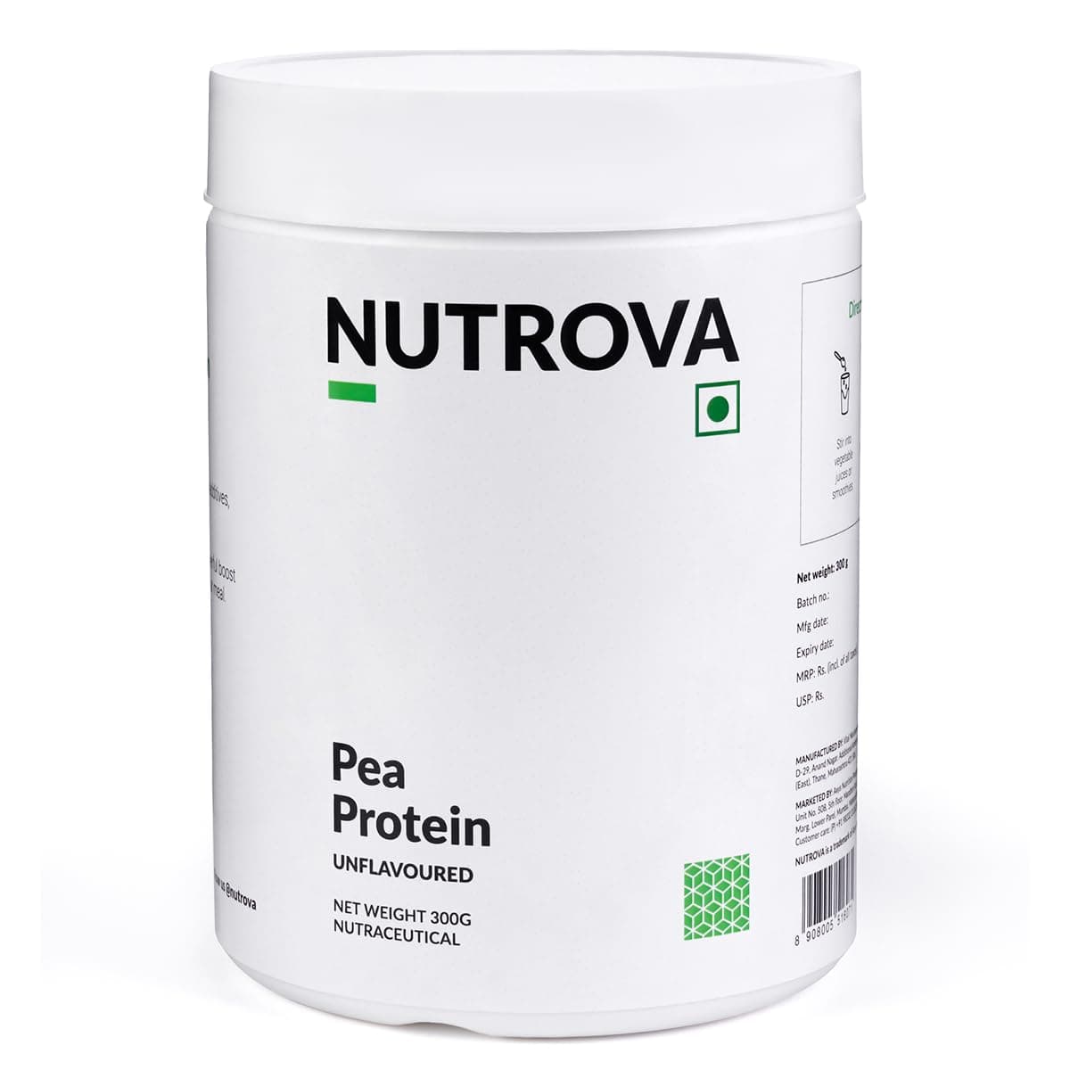 NUTROVA Pea Protein Powder, Vegan Protein Isolate